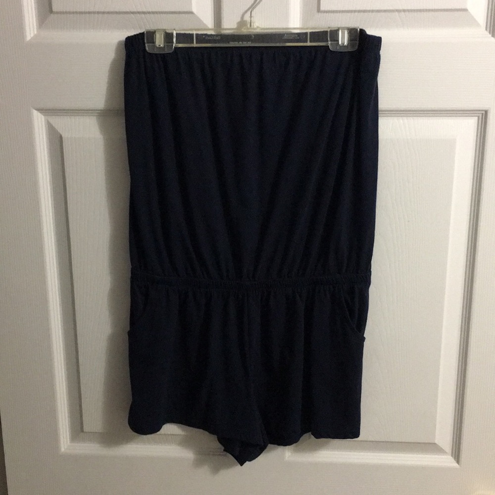 Navy Romper with Pockets